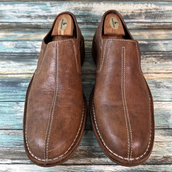 Cole Haan Loafers Mens Size 12M Brown Leather Slip On Split Toe Dress Shoes - Picture 3 of 14